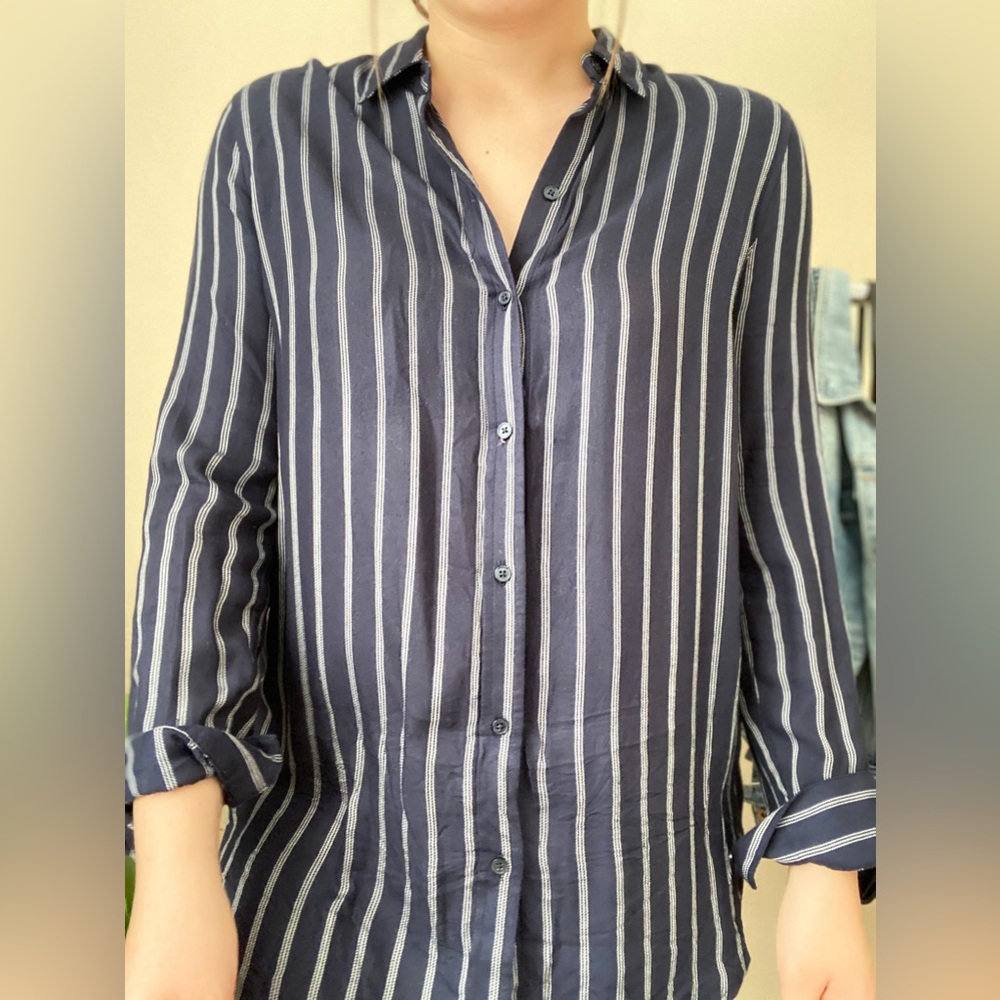 Navy Striped Women’s Shirt
